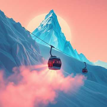 雪板上的光